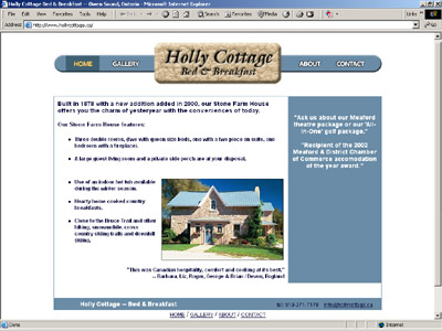 Bed and Breakfast near Meaford Ontario