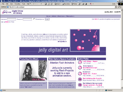 Jelly.ca Online Digital Art Gallery